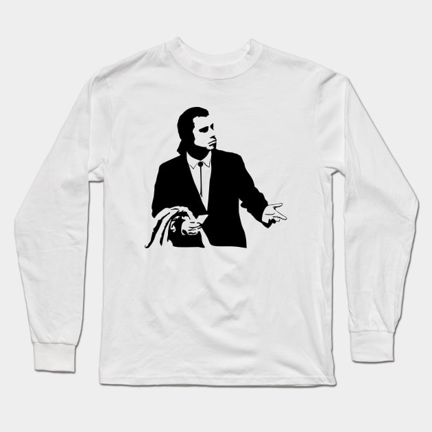 Confused Travolta Pulp Fiction Long Sleeve T-Shirt by SaverioOste